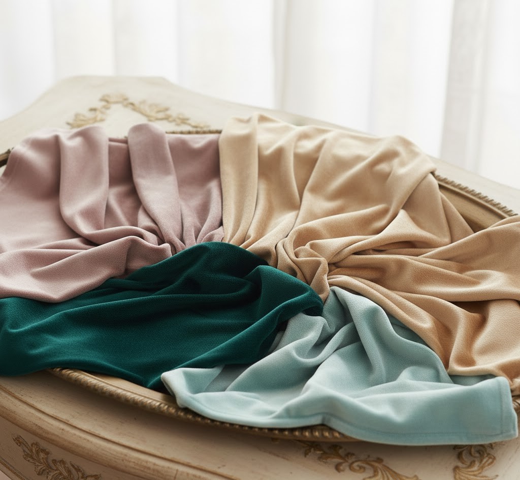 Elegant silk fabric collection
