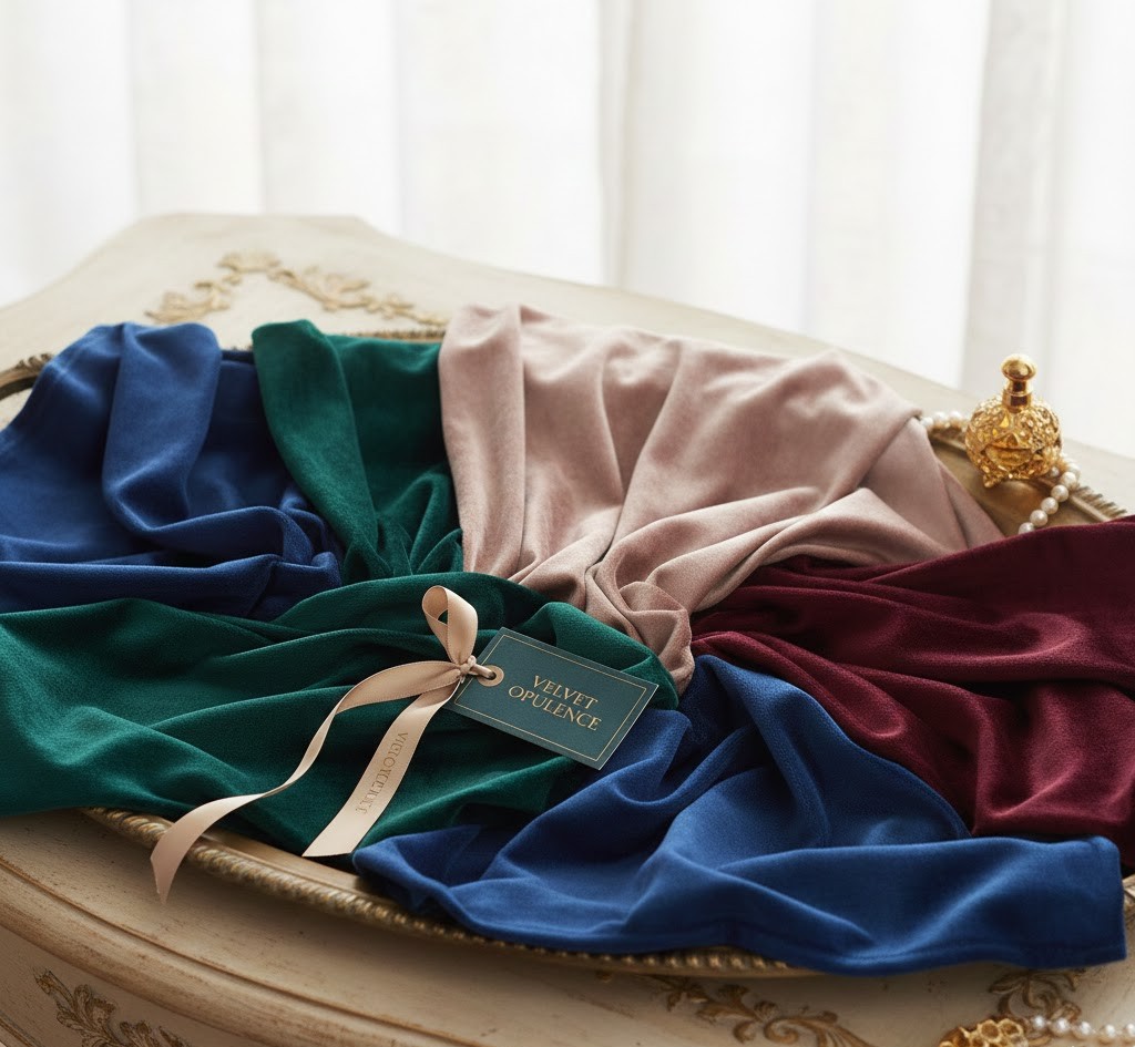 Luxury velvet fabric collection